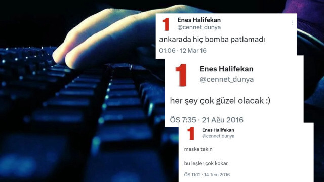 FETÖ'cülerin Twitter'da,  'Enes Halifekan' isminde 'cennet_dunya' rumuzlu bir hesaptan şifreli mesajlar paylaştığı tespit edildi.