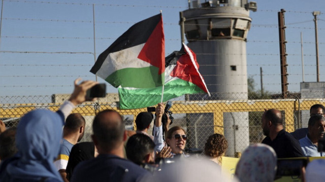 Des Palestiniens manifestent devant la prison israélienne en Cisjordanie. Crédit photo: ABBAS MOMANI / AFP / ARCHIVE