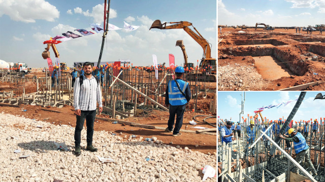 Türkiye’deki 1 milyon Suriyelinin ülkesine dönmesi için hazırlanan 240 bin konutluk inşa projesinin ilk temeli Cerablus’ta atıldı. 