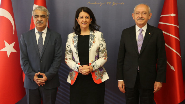 HDP Eş Başkanları Mithar Sancar ve Pervin Buldan, Kemal Kılıçdaroğlu ile ittifak kurmuştu. (Fotoğraf: Arşiv)