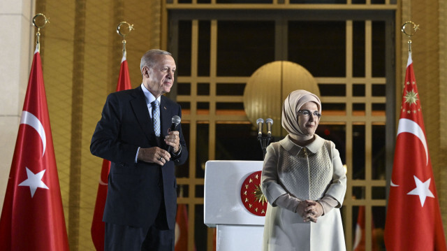 Le Président de la République de Türkiye, Recep Tayyip Erdogan et son épouse Emine Erdogan. Crédit photo: AA