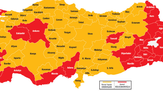 28 Mayıs seçim haritası.