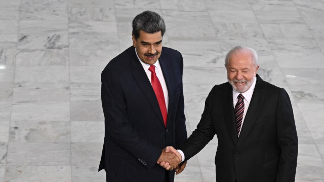 Le Président vénézuélien, Nicolas Maduro et son homologue brésilien Luiz Inacio Lula da Silva. Crédit photo: EVARISTO SA / AFP