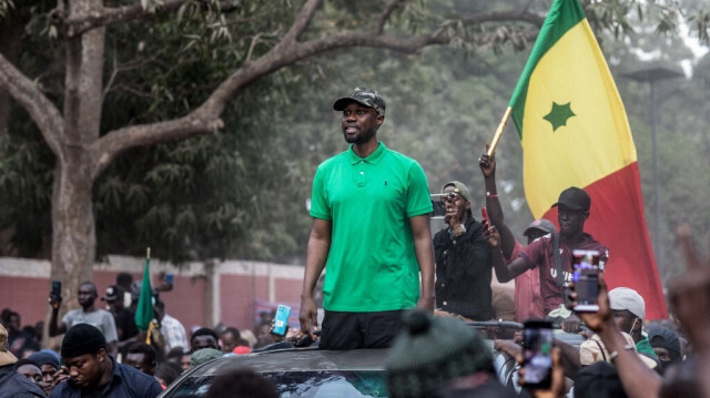 Le chef de l'opposition, Ousmane Sonko. Crédit photo: MUHAMADOU BITTAYE / AFP