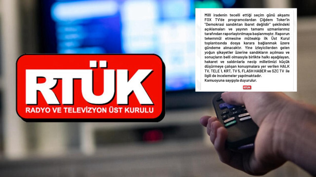  Halk TV, Tele 1, KRT, TV5, Flaş Haber ve Sözcü TV'ye inceleme başlatıldı.