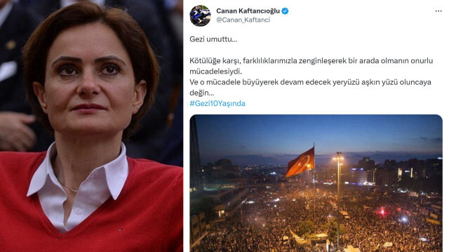 CHP İstanbul İl Başkanı Canan Kaftancıoğlu, yaptığı paylaşımda gezi kalkışmasından övgüyle söz etti. 