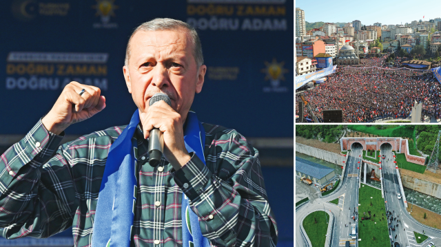 Cumhurbaşkanı Recep Tayyip Erdoğan, Rize ve Tranzon’daki 100 binden fazla vatandaşla bir araya geldi.