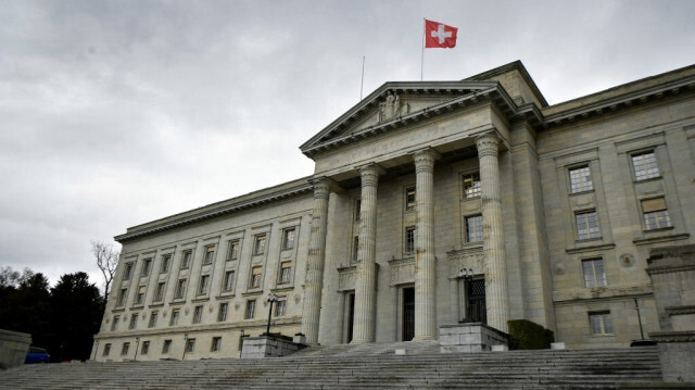 Une vue générale de l'extérieur du Tribunal fédéral en Suisse. Crédit photo: FABRICE COFFRINI / AFP / ARCHIVE