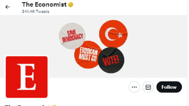 The Economist'in Twitter kapağında, "Erdoğan Gitmeli" ve "Demokrasiyi Koru" ifadelerine yer verildi. 
