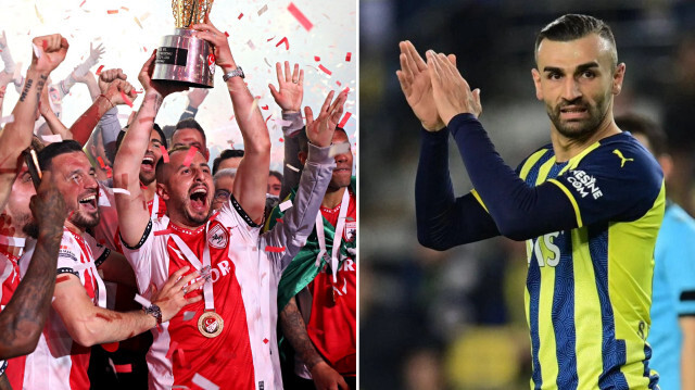 Samsunspor şampiyonluk kupasını kaldırdı. 