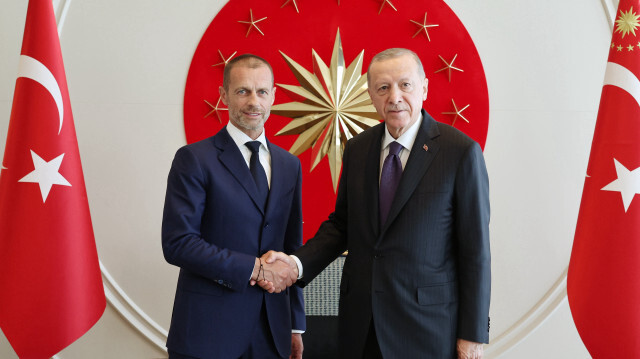 Turkish President Recep Tayyip Erdogan and UEFA President Aleksander Ceferin