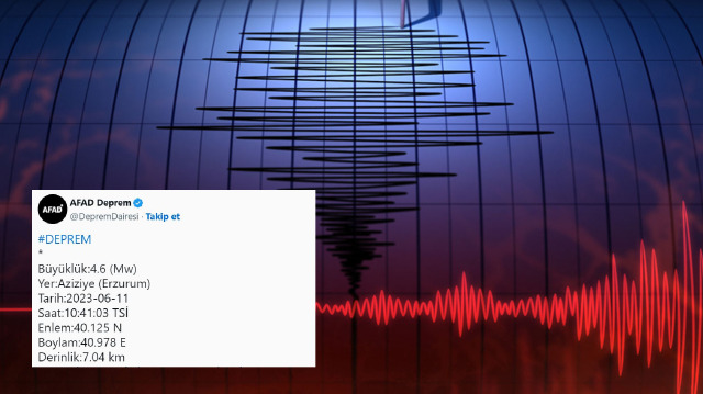 Erzurum deprem.