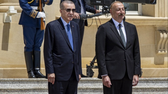 Le Président turc, Recep Tayyip Erdogan avec son homologue azerbaïdjanais, Ilham Aliyev. Crédit photo: AA