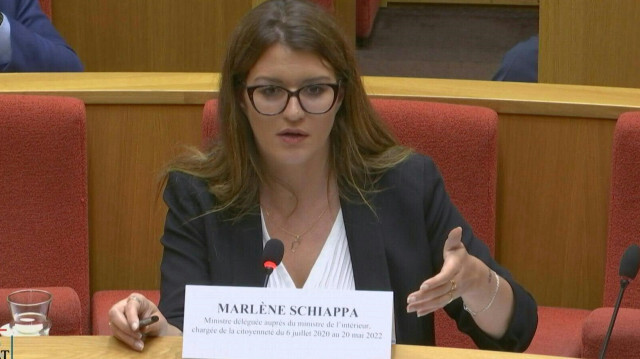 La Secrétaire d’État chargé de l'Économie sociale et solidaire et de la Vie associative, Marlène Schiappa. Crédit photo: SÉNAT / AFP