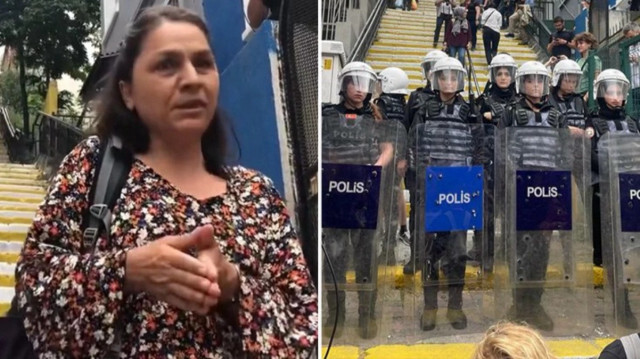 Taksim'de düzenlenmek istenen izinsiz LGBT yürüyüşüne katılan HDP'li Özgül Saki, polisleri hedef aldı. 