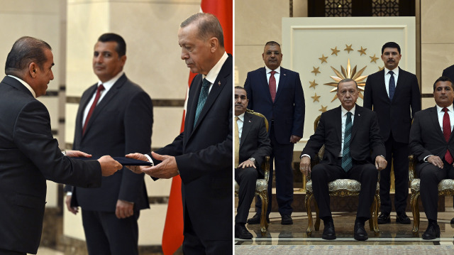 Irak'ın Ankara Büyükelçisi Majid Abdulreda Hassan Al-Lachmawi, Cumhurbaşkanı Erdoğan'a güven mektubu sundu.