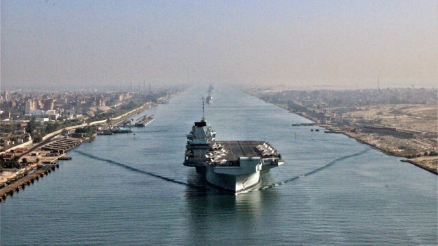 Un navire naviguant dans le canal de Suez en Égypte. Crédit photo: NASA / AFP / ARCHIVE