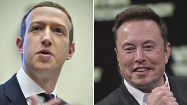 Le fondateur et directeur général de META, Mark Zuckerberg (G) et le directeur général de Twitter, Tesla Motors et Space X, Elon Musk (D). Crédit photo: MANDEL NGAN, ALAIN JOCARD / AFP