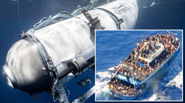 Batı medyasının göçmen teknesi faciasına ve zenginleri gezdiren denizaltı olayına yaklaşımı eleştiriliyor.