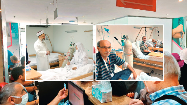 Diyanet İşleri Başkanı Ali Erbaş, Mekke'deki Diyanet Hastanesi'nde tedavi gören hacı adaylarını ziyaret etti. 