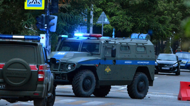 Rostov'da yoğun trafik