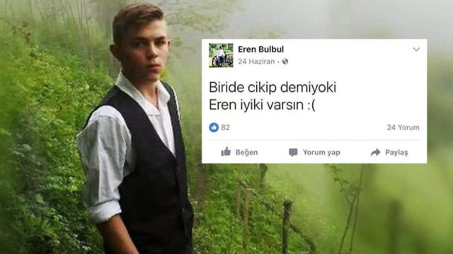 Sosyal medya kullanıcıları, Eren Bülbül'ün o sözlerini 'İyi ki varsın Eren' notuyla paylaştı. 