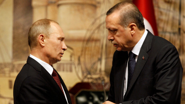 Rusya Devlet Başkanı Vladimir Putin ile Cumhurbaşkanı Recep Tayyip Erdoğan