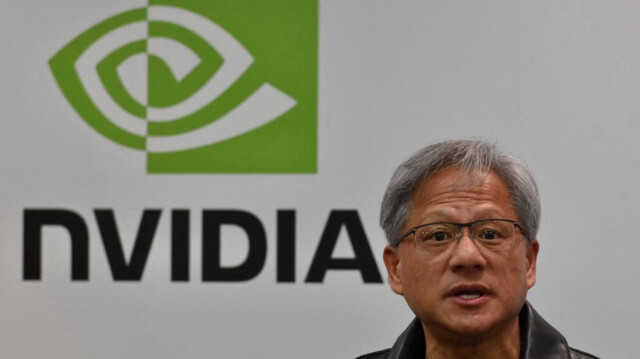 Jensen Huang, PDG de NVIDIA, s'exprimant lors d'une conférence de presse au Computex 2023 à Taipei, le 30 mai 2023. Crédit Photo: Sam Yeh / AFP

