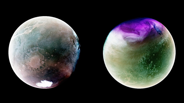Первые фотографии Марса в УФ-спектре представили в NASA.