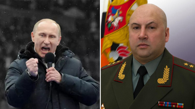 Putin, eski Rus komutanı Orgeneral Sergei Surovikin.