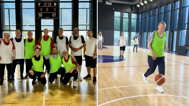 AK Parti Bursa Milletvekili Varank, Erdoğan'ın basketbol oynadığı anları paylaştı.