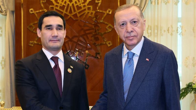 Türkmenistan Cumhurbaşkanı Serdar Berdimuhammedov ile Cumhurbaşkanı Recep Tayyip Erdoğan