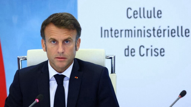 Le Président français, Emmanuel Macron, s'est exprimé à l'issue de la Cellule interministérielle de crise (CIC), au centre de crise d'urgence du ministère de l'Intérieur à Paris, France, le 30 juin 2023. Crédit photo: YVES HERMAN / POOL / AFP
