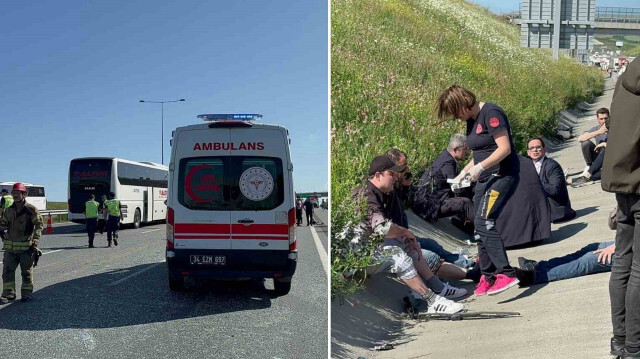 Kuzey Marmara Otoyolu Çatalca istikametinde kaza.