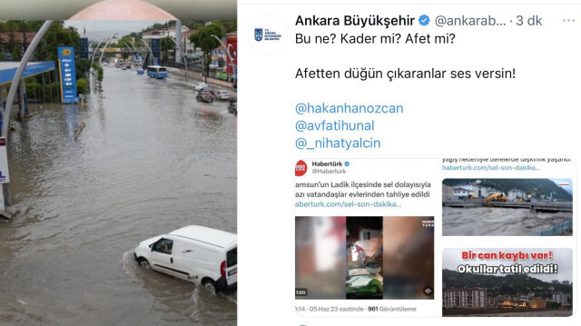 CHP'li Ankara Büyükşehir Belediyesi sosyal medya ekibi, trol hesaptan yapacakları paylaşımı yanlışlıkla resmi hesaptan paylaştı.
