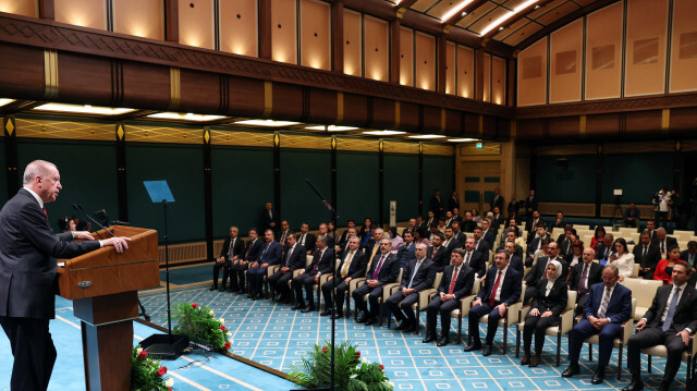 Cumhurbaşkanı Erdoğan, Cumhurbaşkanlığı Külliyesi'ndeki Kabine Toplantısı'nın ardından millete seslendi.