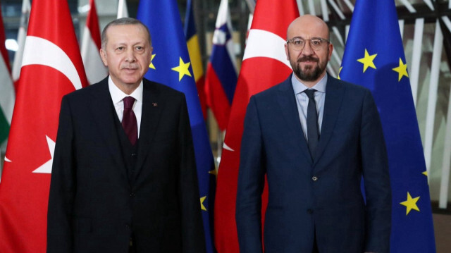 Cumhurbaşkanı Recep Tayyip Erdoğan - AB Konseyi Başkanı Charles Michel