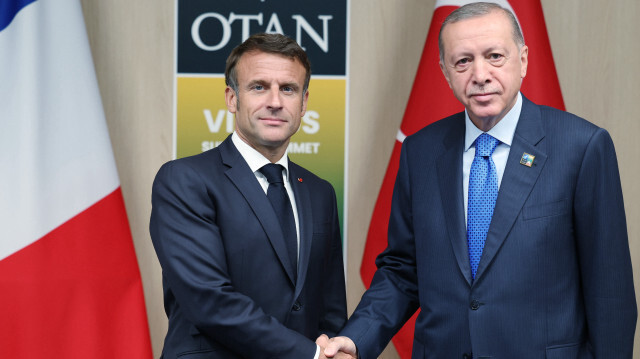 Cumhurbaşkanı Erdoğan - Fransa Cumhurbaşkanı Macron görüşmesi başladı.