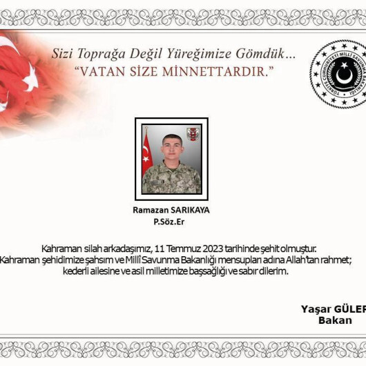 MSB duyurdu: Van'ın Gürpınar ilçesinde ağır yaralanan asker şehit oldu