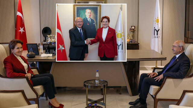 CHP Genel Başkanı Kemal Kılıçdaroğlu, İYİ Parti Genel Başkanı Meral Akşener'i makamında ziyaret etti.
