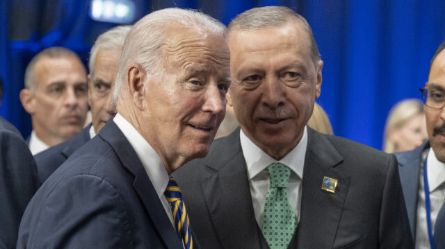 Recep Tayyip Erdoğan, président de la République de Türkiye et Joe Biden, 46e président des Etats-Unis lors du Sommet de l'OTAN. Crédit Photo: AA