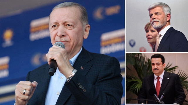 Cumhurbaşkanı Recep Tayyip Erdoğan, Çekya Cumhurbaşkanı Petr Pavel ile Irak Başbakanı Muhammed Şiya es-Sudani.