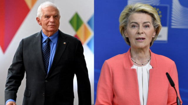 Le vice-président de la Commission européenne, Josep Borrell Fontelles (G) et la présidente de la Commission européenne, Ursula von der Leyen (D). Crédit photo: EMMANUEL DUNAND / AFP / JEAN-CHRISTOPHE VERHAEGEN / AFP