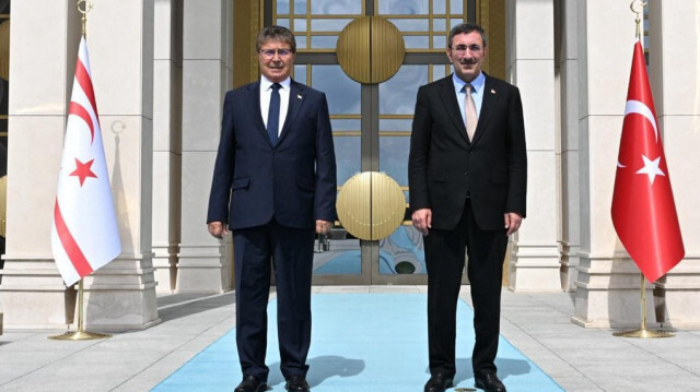 Cumhurbaşkanı Yardımcısı Cevdet Yılmaz ve  KKTC Başbakanı Ünal Üstel