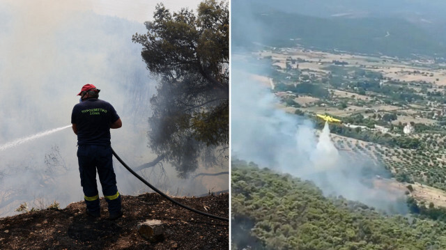 Rodos Adası'nda yangın sürüyor.