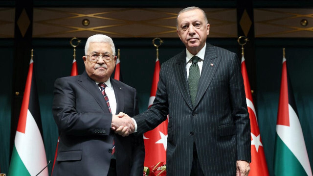 Cumhurbaşkanı Recep Tayyip Erdoğan ve Filistin Devlet Başkanı Mahmut Abbas