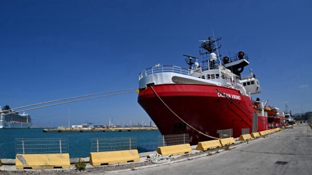 Le navire de sauvetage de migrants Ocean Viking, exploité par l'ONG SOS Méditerranée. Crédit photo: Andreas SOLARO / AFP