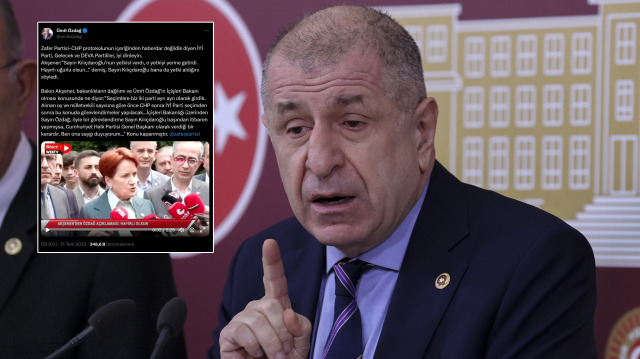 Ümit Özdağ, 'Kılıçdaroğlu ile gizli protokole' ilişkin Akşener'i hedef alan açıklamalar yaptı.