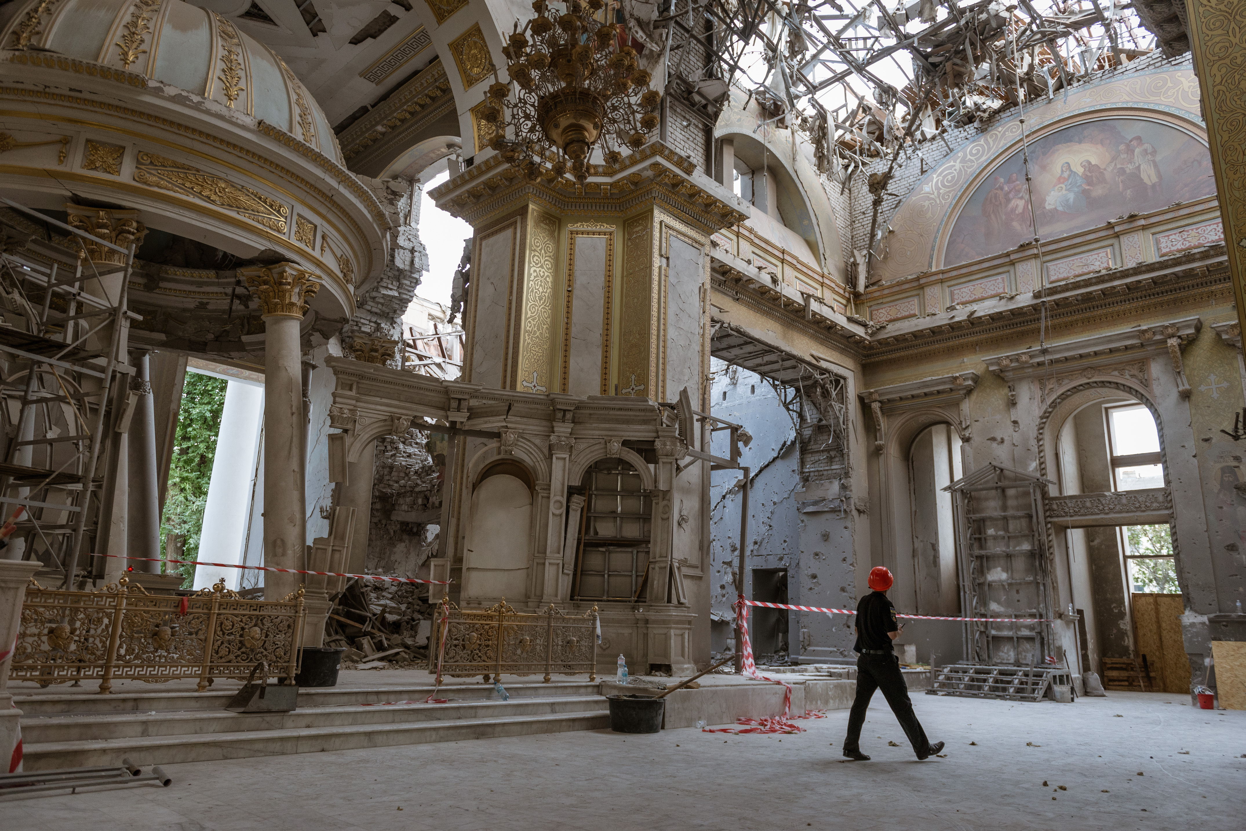 Russian missile strike damages historic cathedral in Ukraine's Odesa