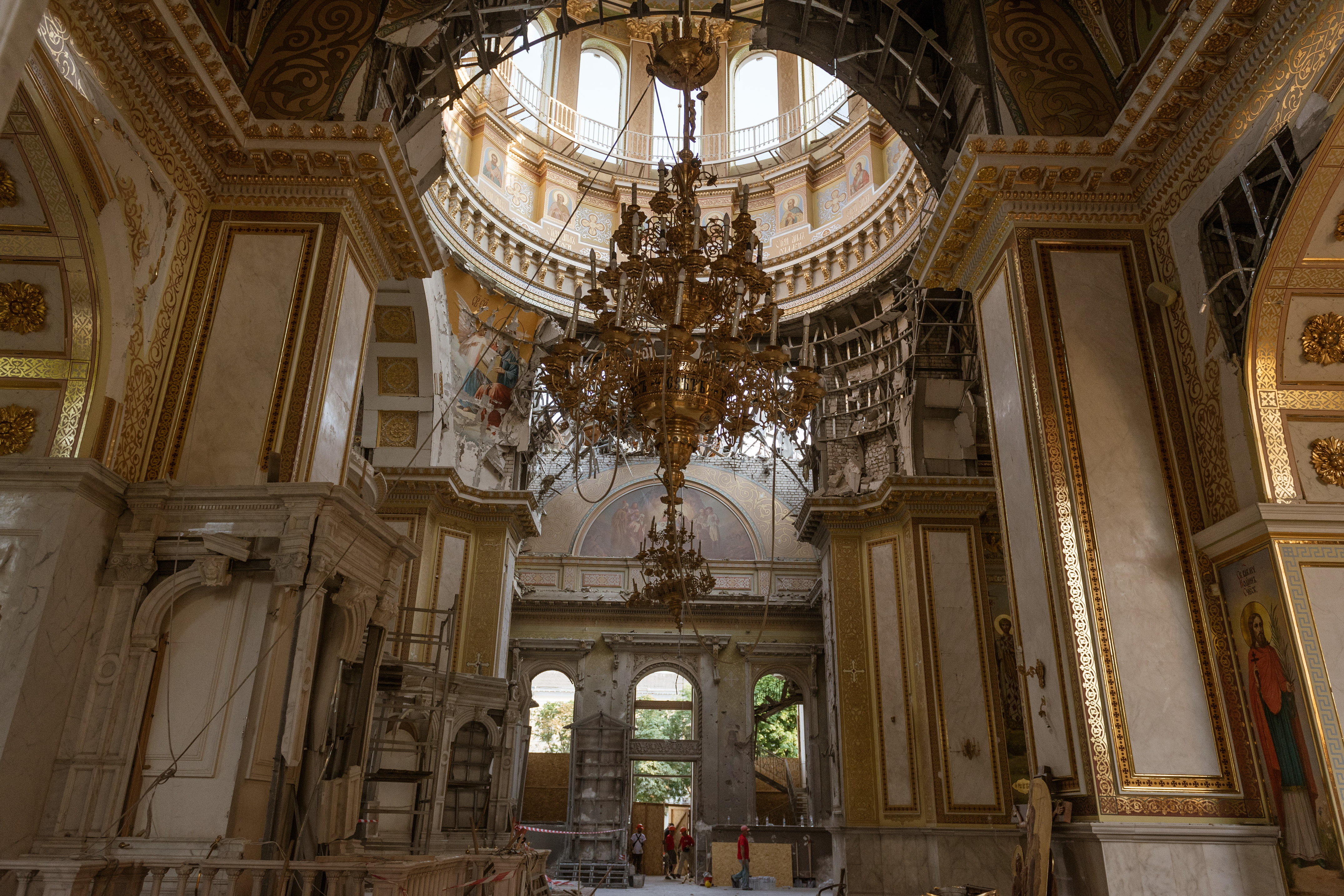 Russian missile strike damages historic cathedral in Ukraine's Odesa
